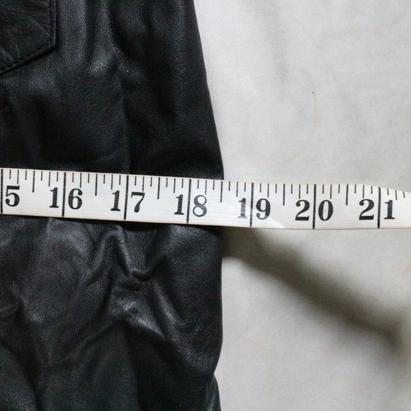 VTG CALLIOPE Leather Works A-Line Rear Slit Skirt Sz 8 - Picture 10 of 13